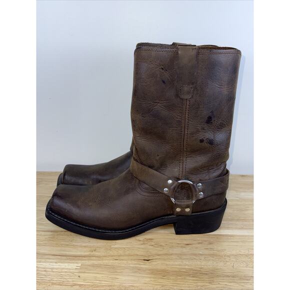DURANGO CROSSROADS 11" MENS USA Size 13D BROWN LEATHER HARNESS MOTO BOOTS - Picture 3 of 10